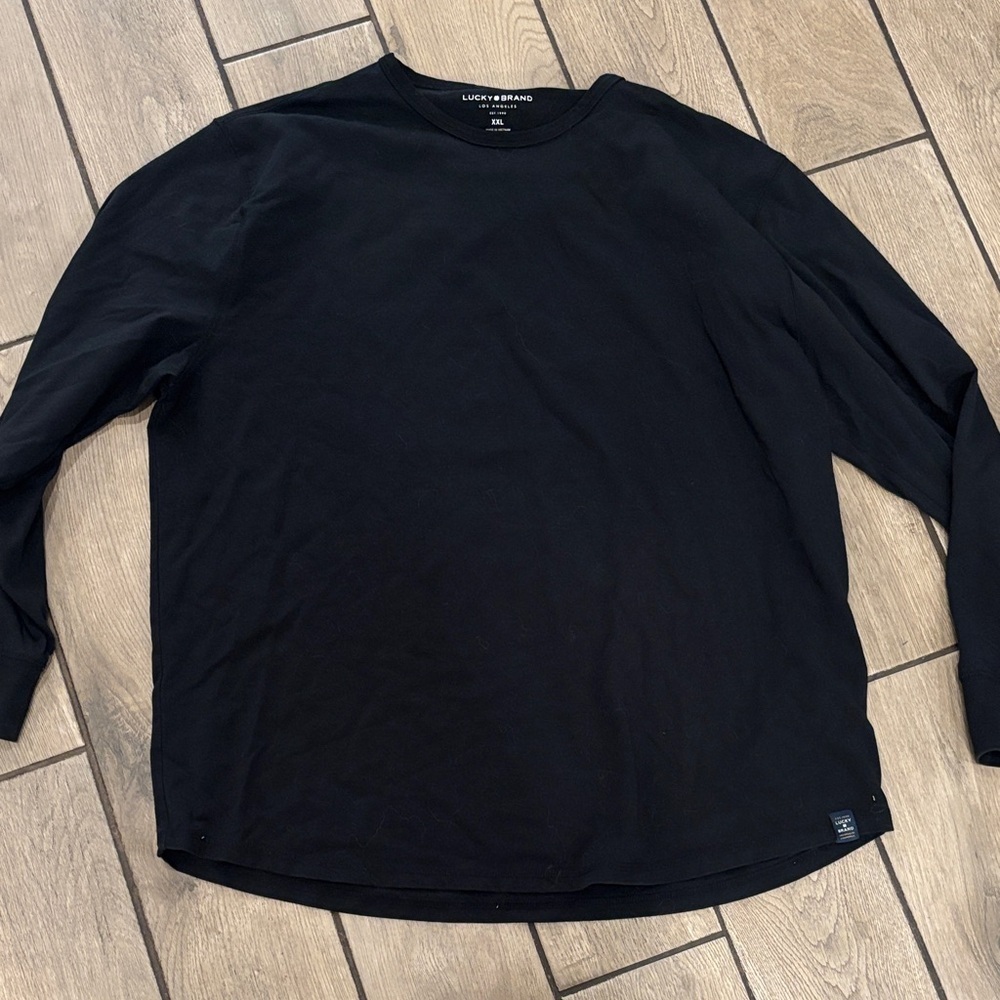 Lucky Brand Black Long Sleeve Tee
